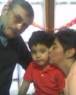 Nico con sus padrinos