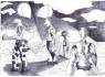 dibujo,globos,piramide