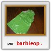 vestido verde de vinilo